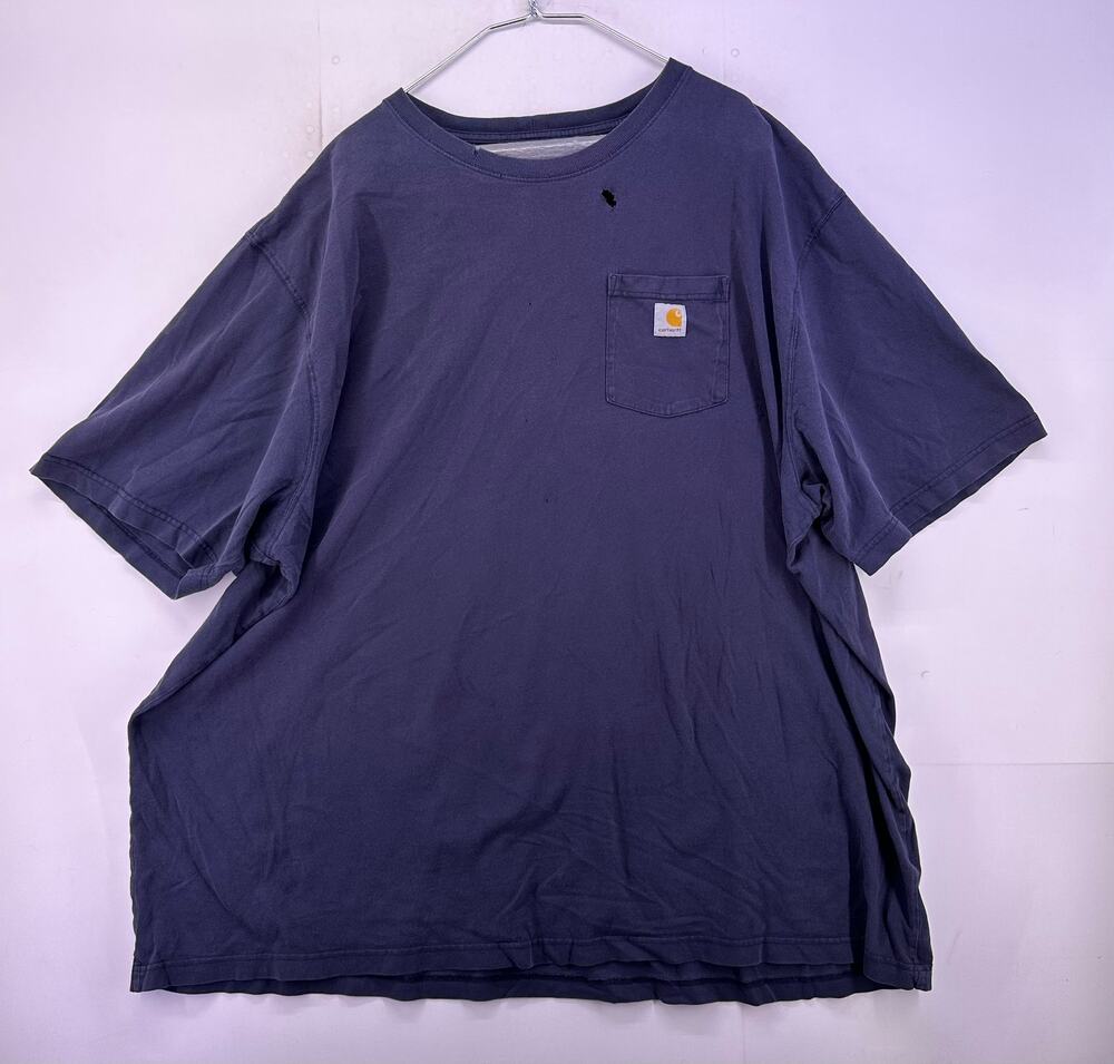 Carhartt Navy Blue Tshirt Size 4XL Loose Fit